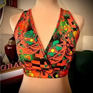 Zumba Fitness Colorful Graphic Sports Bra Marvelous/Medium
